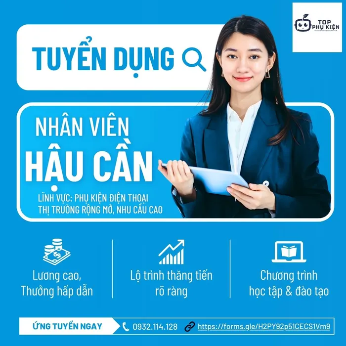 TUYỂN DỤNG NHÂN VIÊN HẬU CẦN – ỔN ĐỊNH, THU NHẬP TỐT, CƠ HỘI PHÁT TRIỂN!