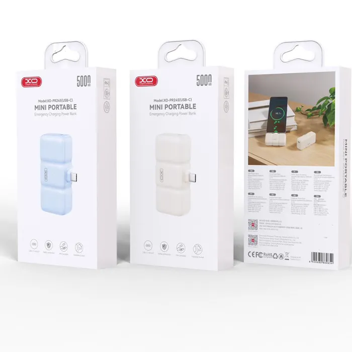Sở hữu ngay sạc dự phòng nhỏ gọn XO PR245 - Tiện lợi, có dây cáp đi kèm