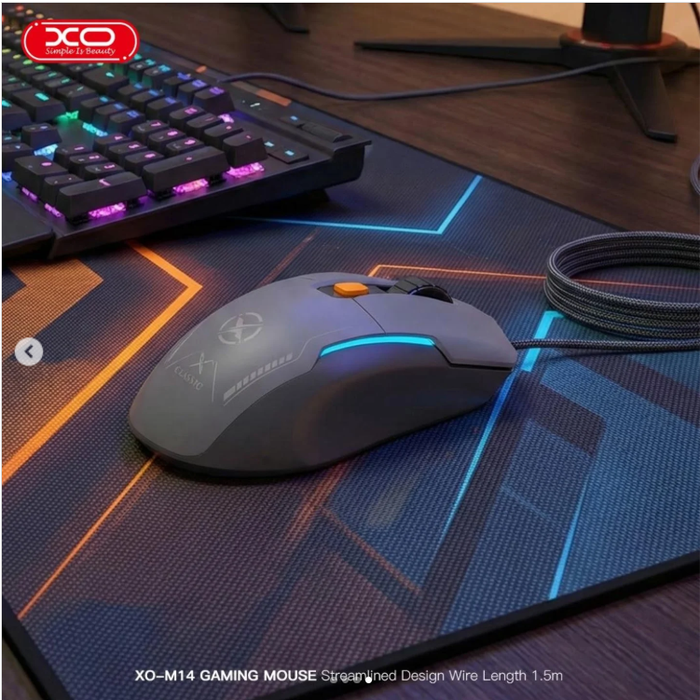 Chuột gaming có dây XO M14 7600 DPI 6 nút bấm cực nhạy cho game thủ