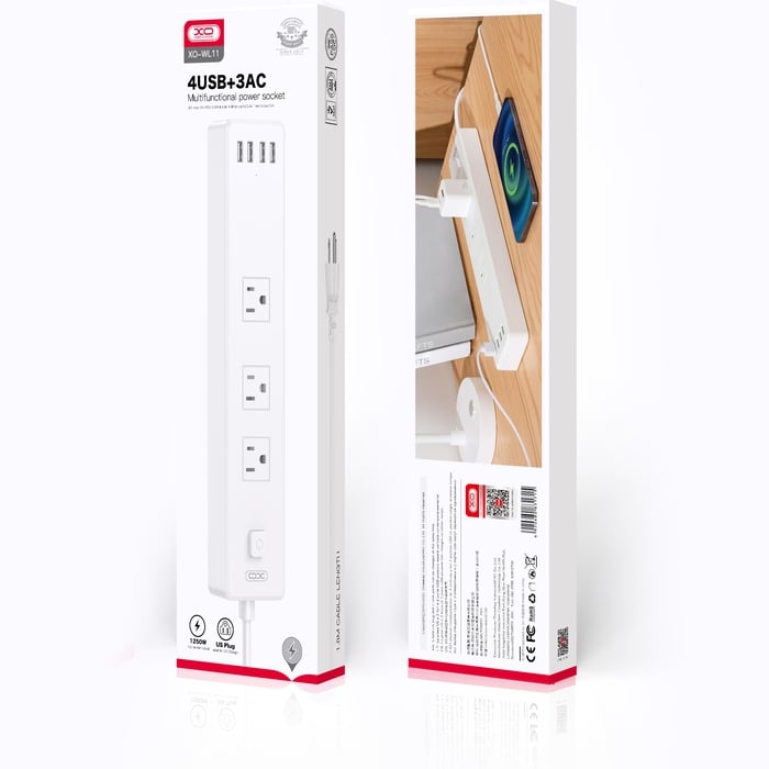 Ổ cắm điện tích hợp cổng usb XO WL11 giải pháp tối ưu cho bàn làm việc. Chịu tải 1250W an toàn tuyệt đối chống cháy nổ. Hàng chính hãng giao hàng toàn quốc