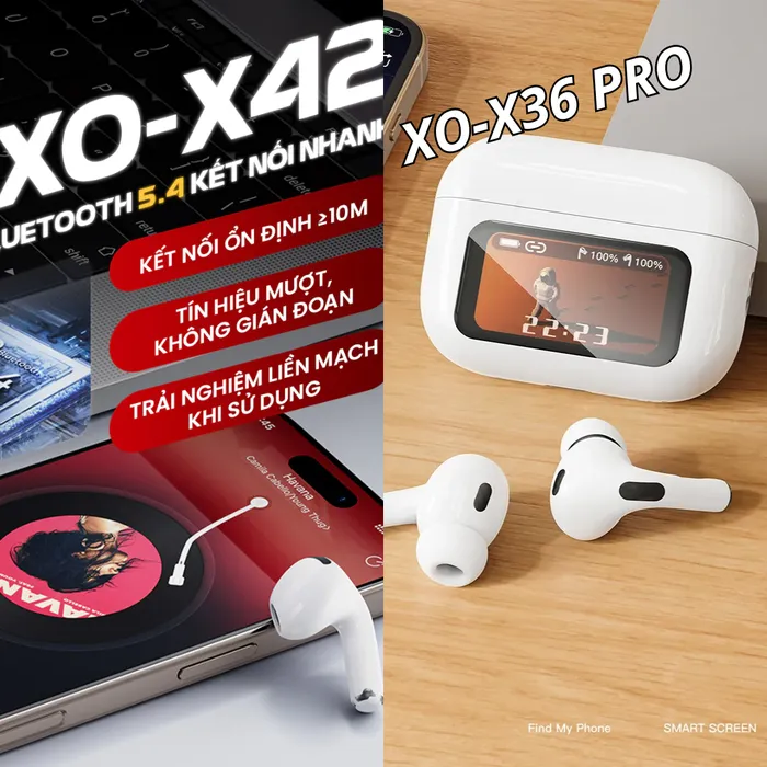 So sánh tai nghe XO-X42 Pro và XO-X36 Pro: Đại chiến tai nghe màn hình cảm ứng, ai là vua?