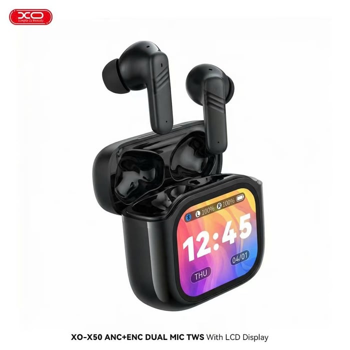 Tai nghe Bluetooth XO X50 màn hình cảm ứng LCD độc đáo chống ồn ANC ENC cực đỉnh