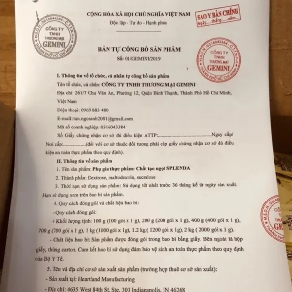 Đường Ăn Kiêng Splenda Keto Hàng Nhập Khẩu Chính Hãng 100% - Hộp 100g