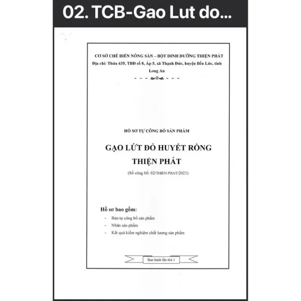 Gạo Lứt Huyết Rồng Thiện Phát - 1kg