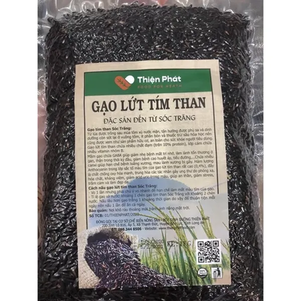 Gạo lứt tím than Sóc Trăng- thiện phát 1kg