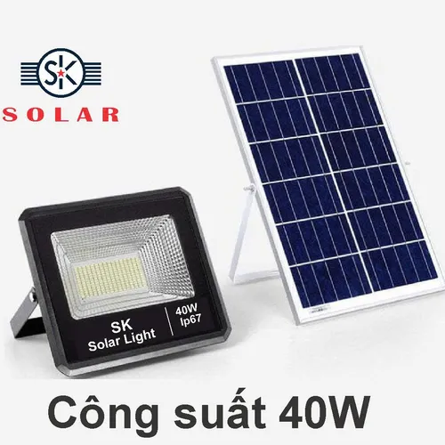 Đèn Pha Năng Lượng Mặt Trời SK Solar Light 40W Siêu Sáng - SK140