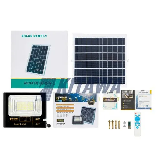Đèn Pha Năng Lượng Mặt Trời Kitawa 60W IP67 DP160