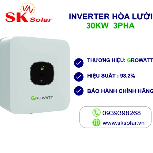 Inverter growatt - 3 pha hòa lưới - 30 kw