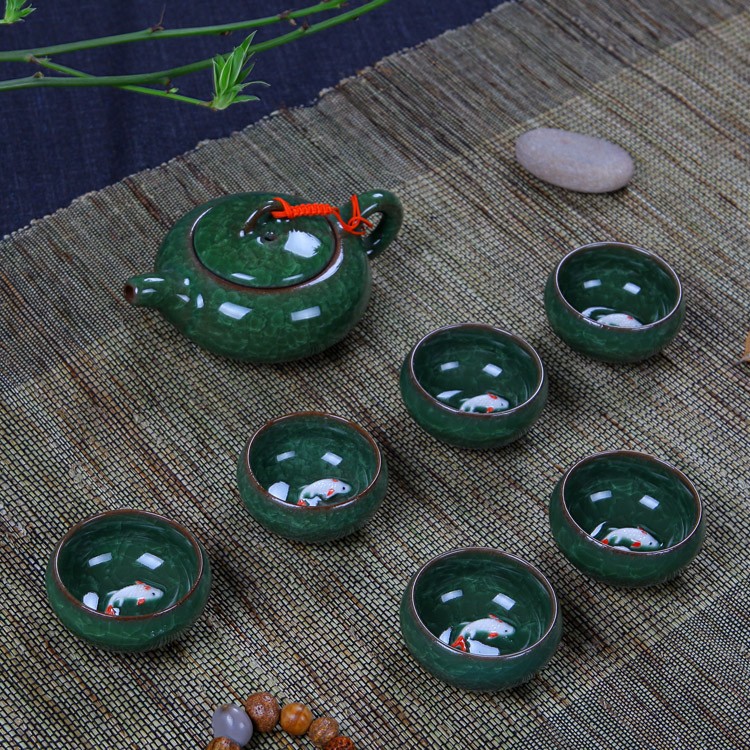 Bộ ấm chén cá 3d Bộ ấm chén cá 3d