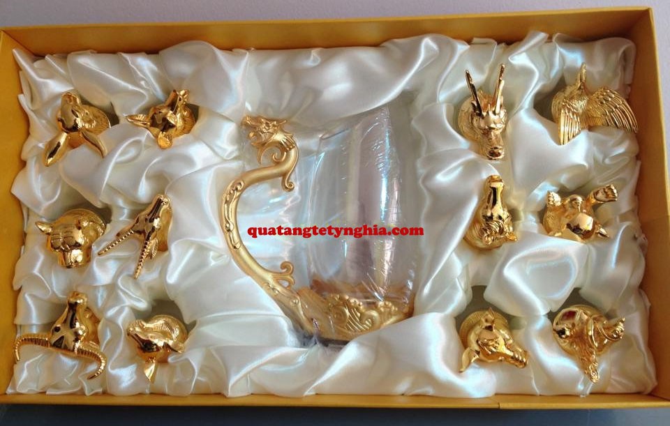 Bộ ly 12 con giáp vàng Bộ ly 12 con giáp vàng