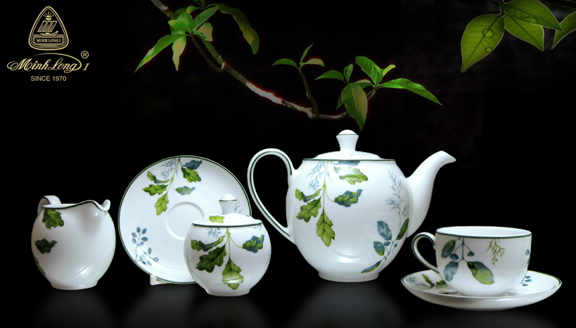 Bộ trà lá xanh 1100ml Bộ trà lá xanh 1100ml