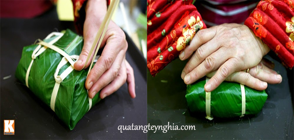 Cách gói bánh chưng bằng tay Cách gói bánh chưng bằng tay