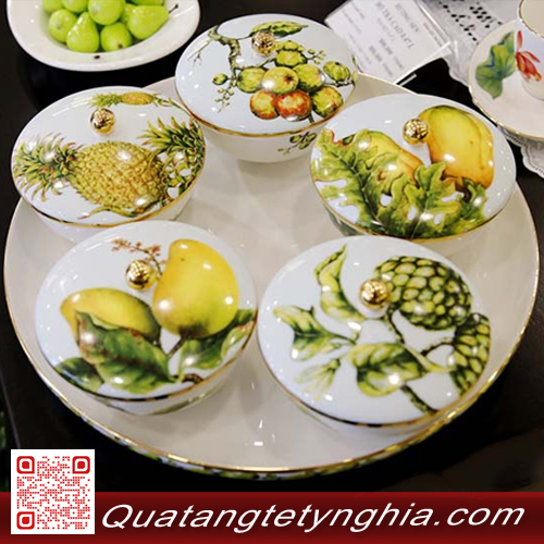 Khay mứt tết bằng sứ Khay mứt tết bằng sứ