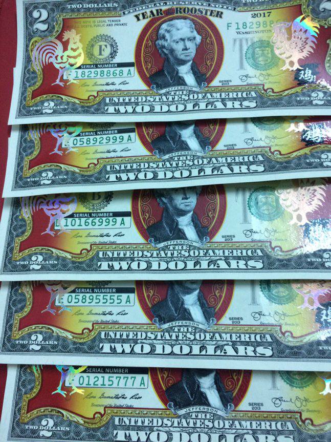 Tiền 2 usd con gà 2 Tiền 2 usd con gà 2