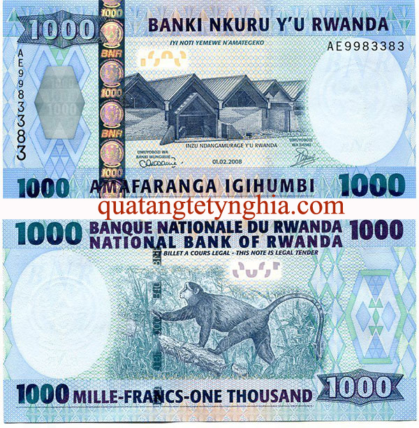 Tiền lì xì khỉ Rwanda Tiền lì xì khỉ Rwanda