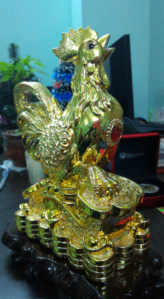 Tượng gà mạ vàng Tượng gà mạ vàng