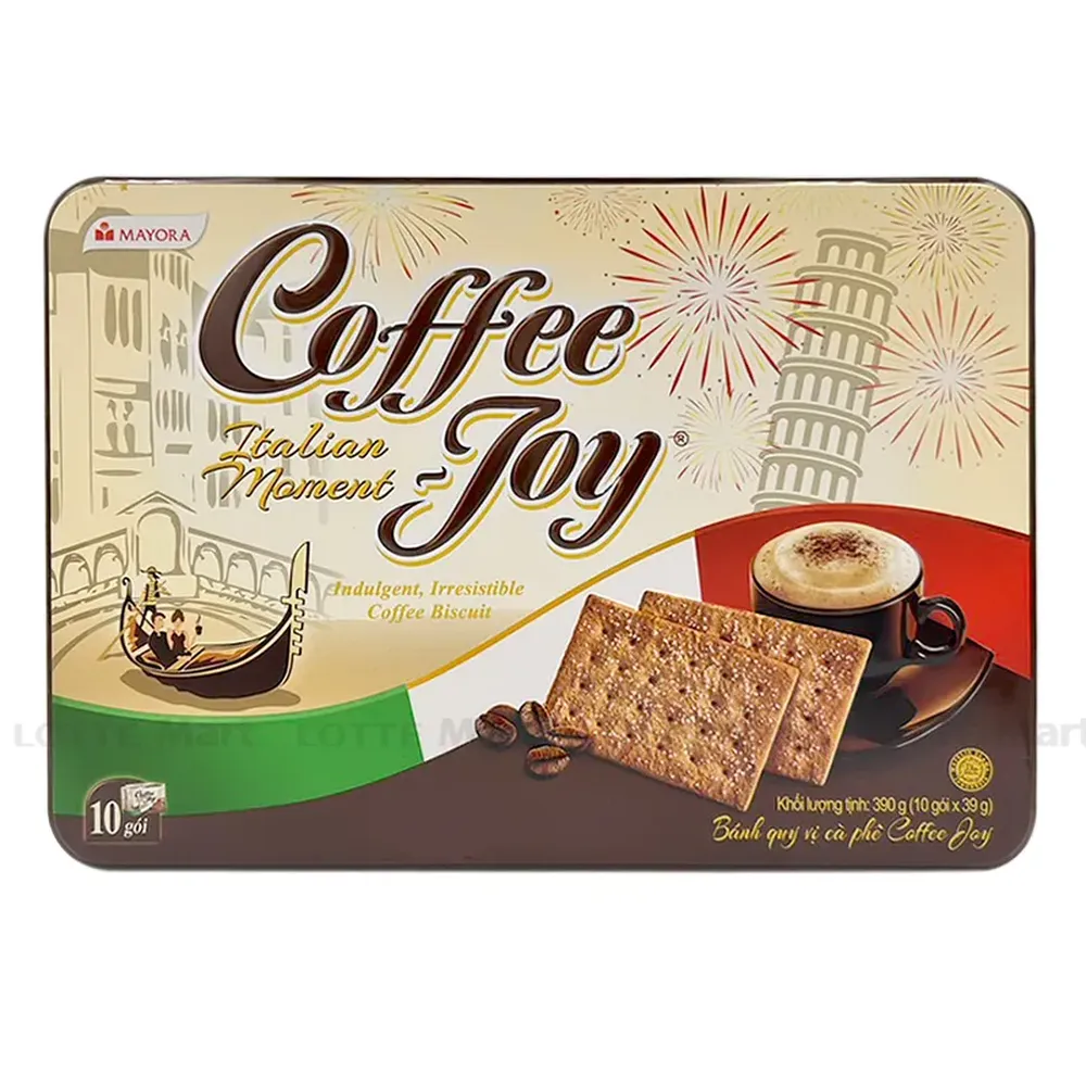 Bánh quy giòn vị cà phê Coffee Joy 390g - Hộp quà Tết
