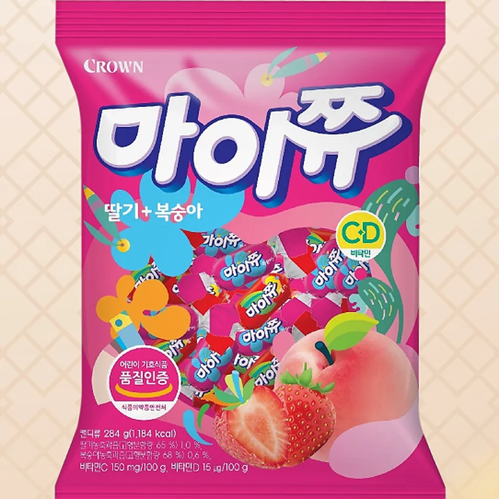 Kẹo Crown hoa quả túi 284g