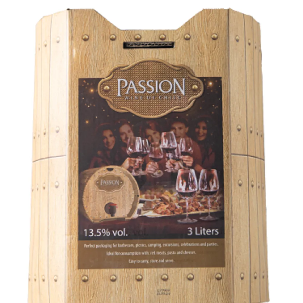 Rượu Vang Đỏ Passion Hộp Giả Gỗ