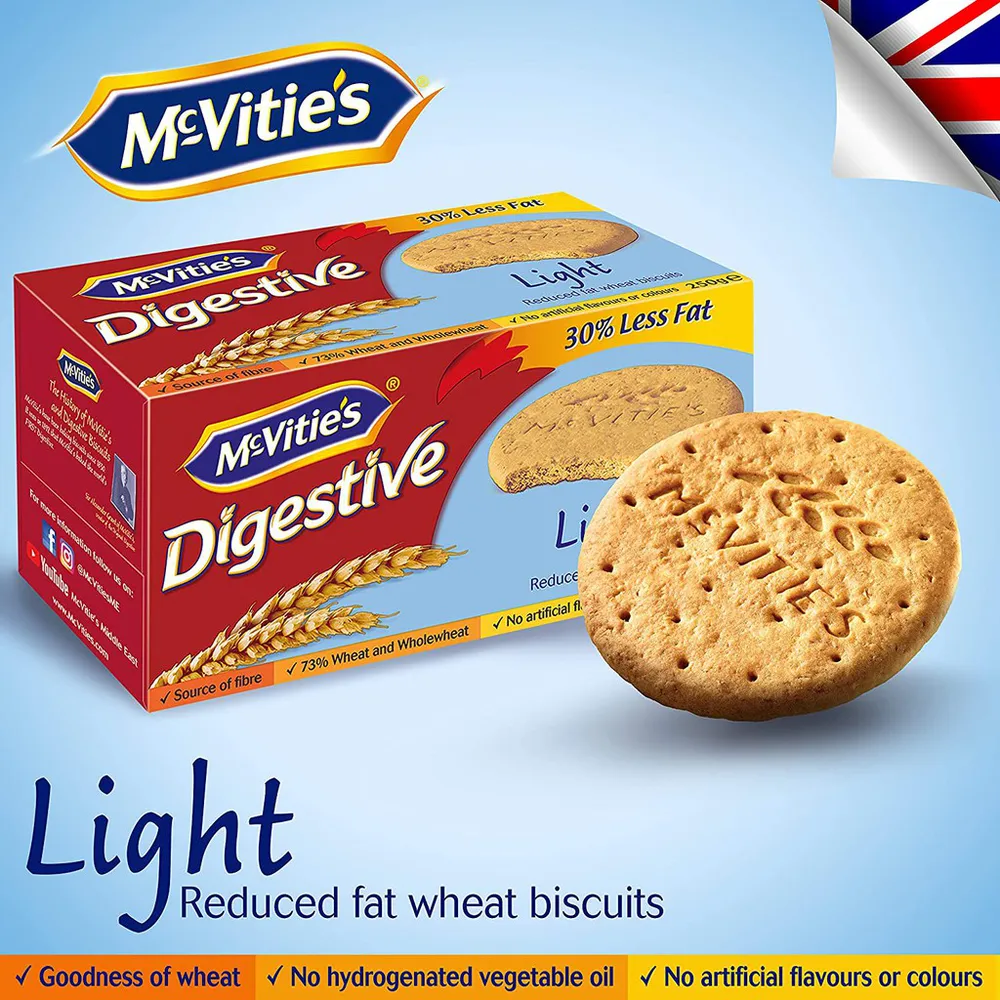 Bánh quy lúa mì ít béo McVities Digestive 250g