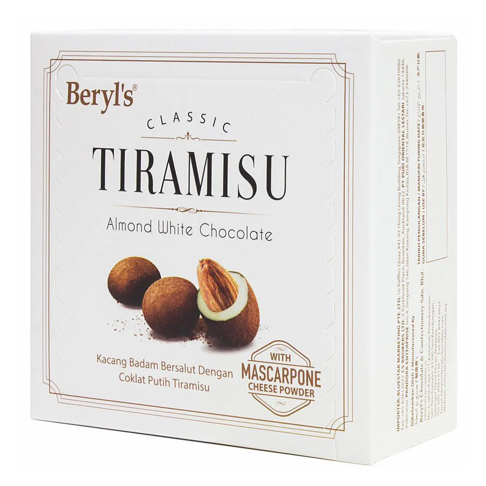 Beryl's 65g Tiramisu Almond White Chocolate