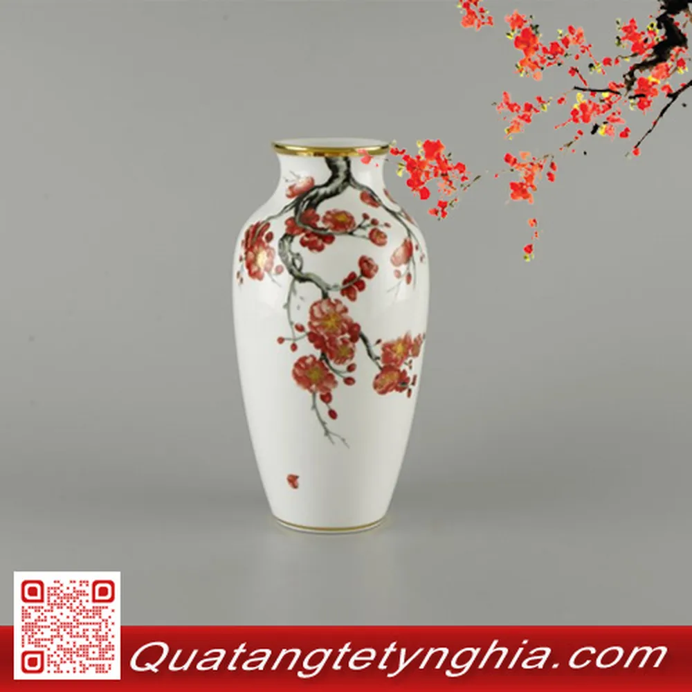 Quà tết Sếp nữ - Bình hoa đào