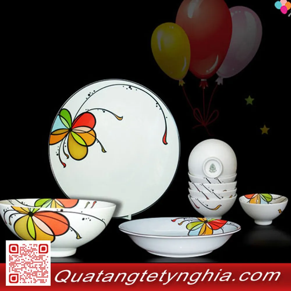 Bộ bàn ăn 09sp Bóng Bay