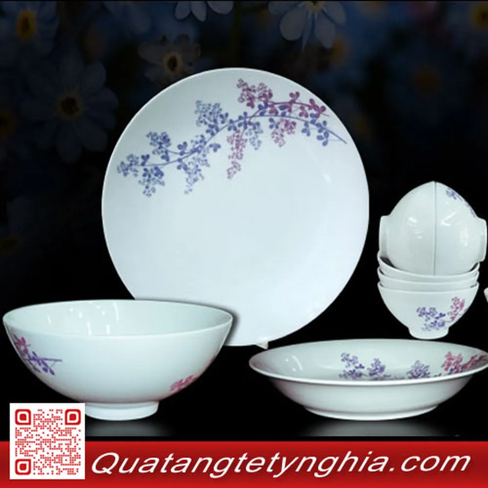 Bộ bàn ăn 09sp Cỏ Tím