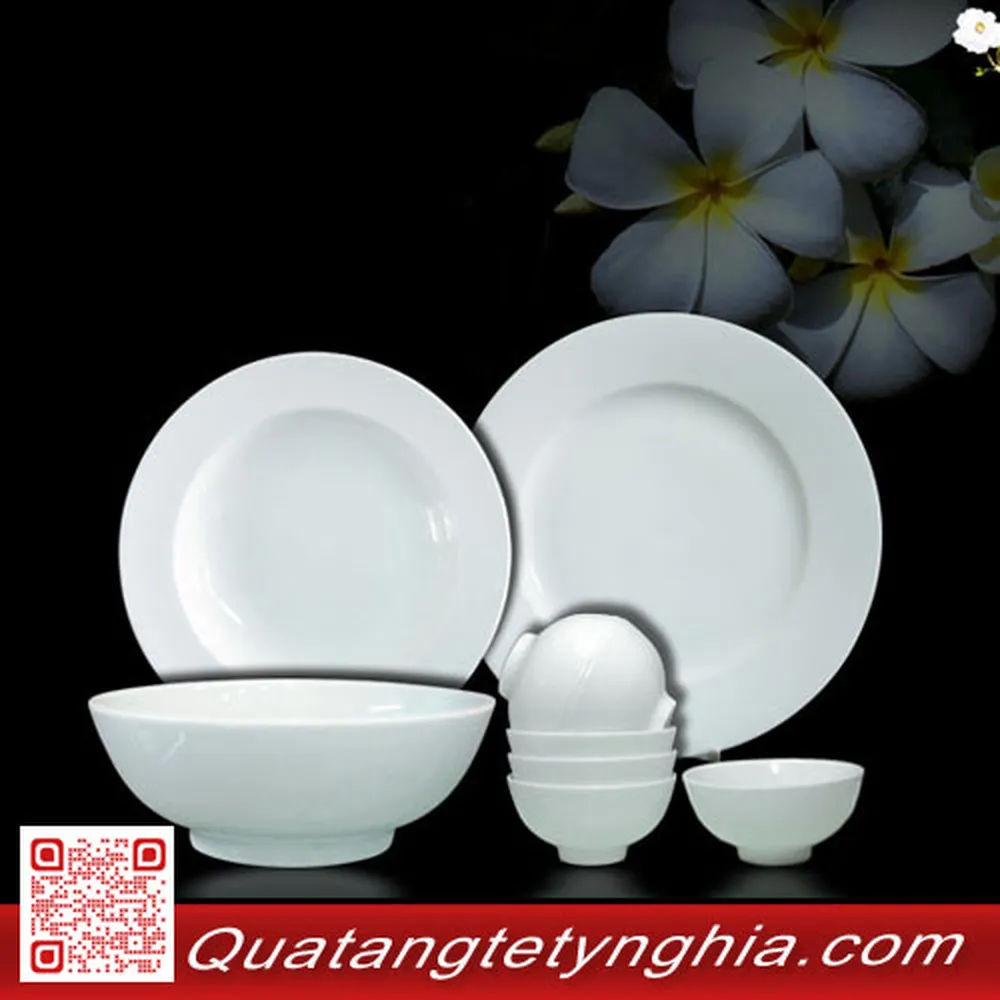 Bộ bàn ăn 09sp Trắng 09Jas