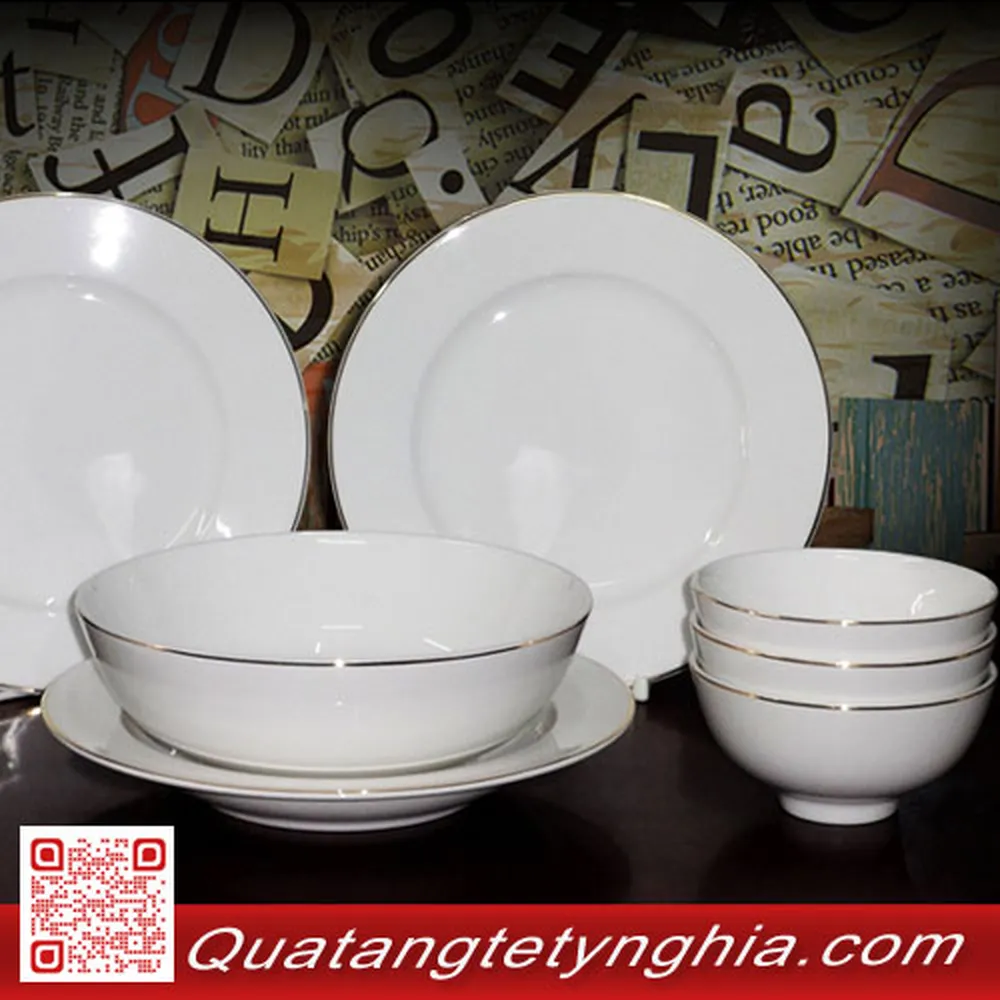 Bộ bàn ăn 10sp Jas IFP chỉ vàng