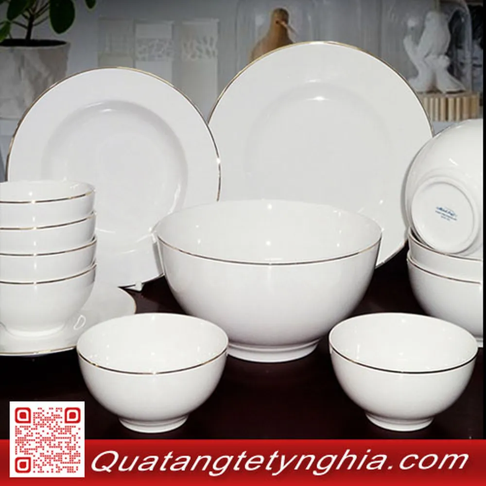 Bộ bàn ăn 14sp Came IFP chỉ vàng