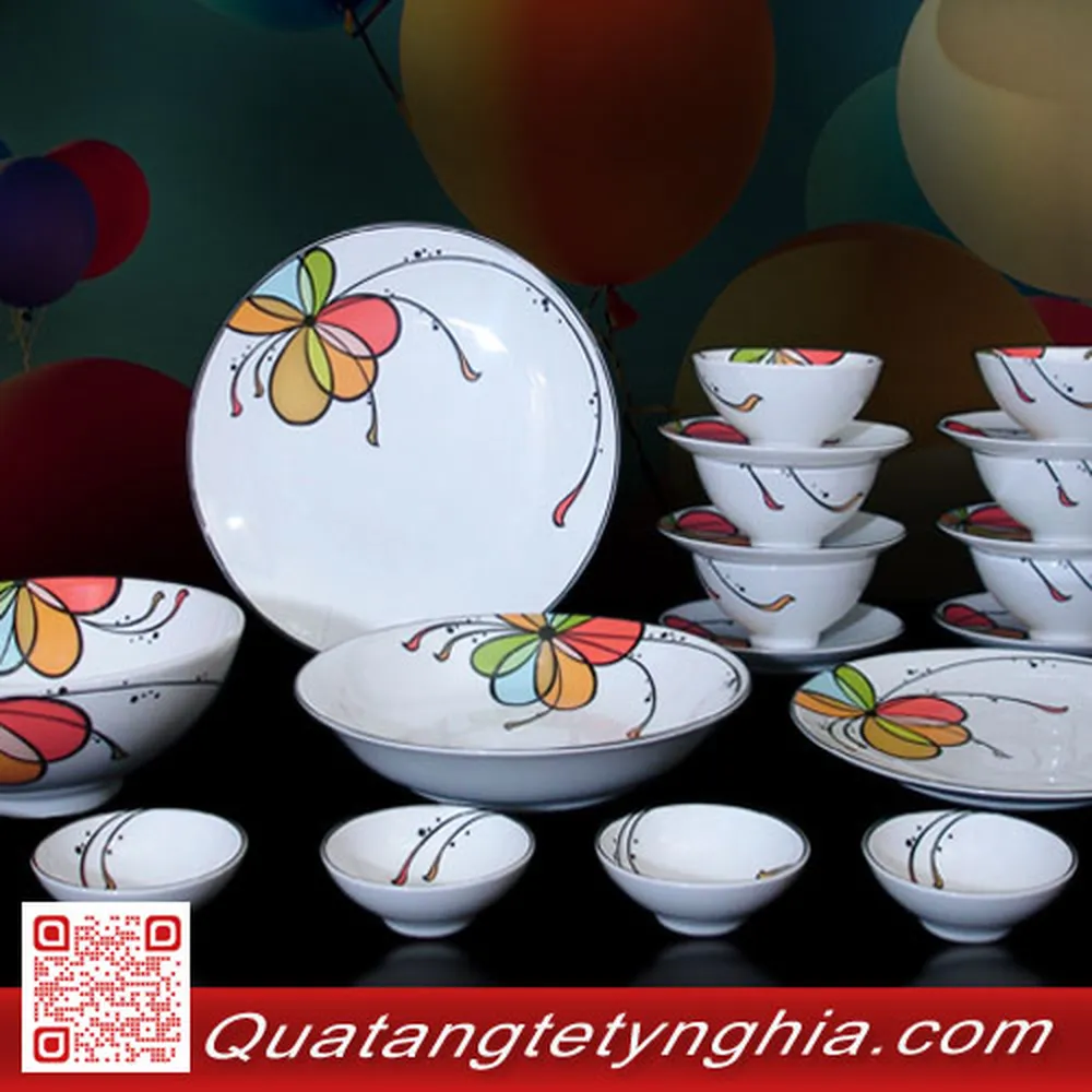 Bộ bàn ăn 22sp Bóng Bay