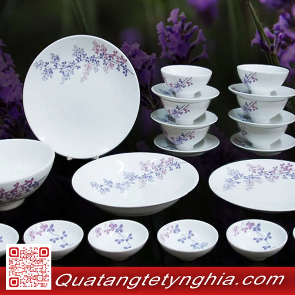 Bộ bàn ăn 22sp Cỏ Tím