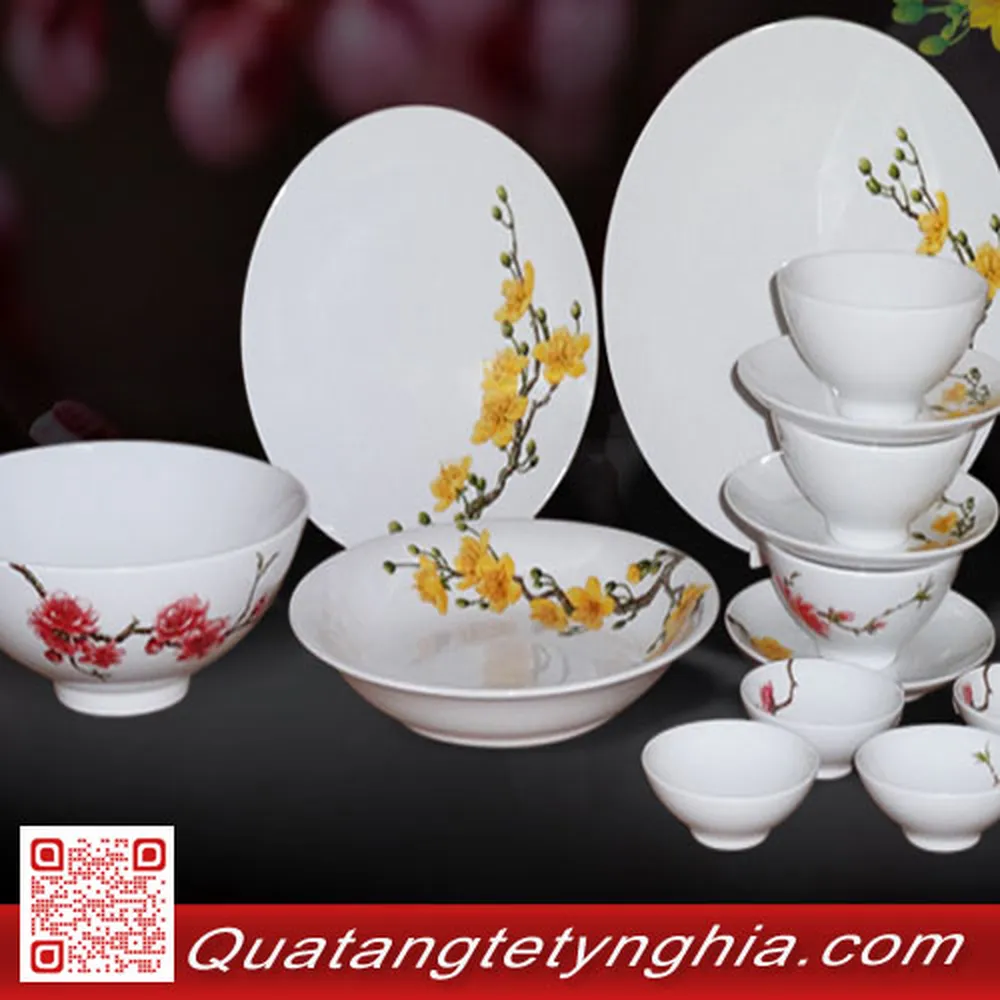 Bộ bàn ăn 22sp Sắc Xuân