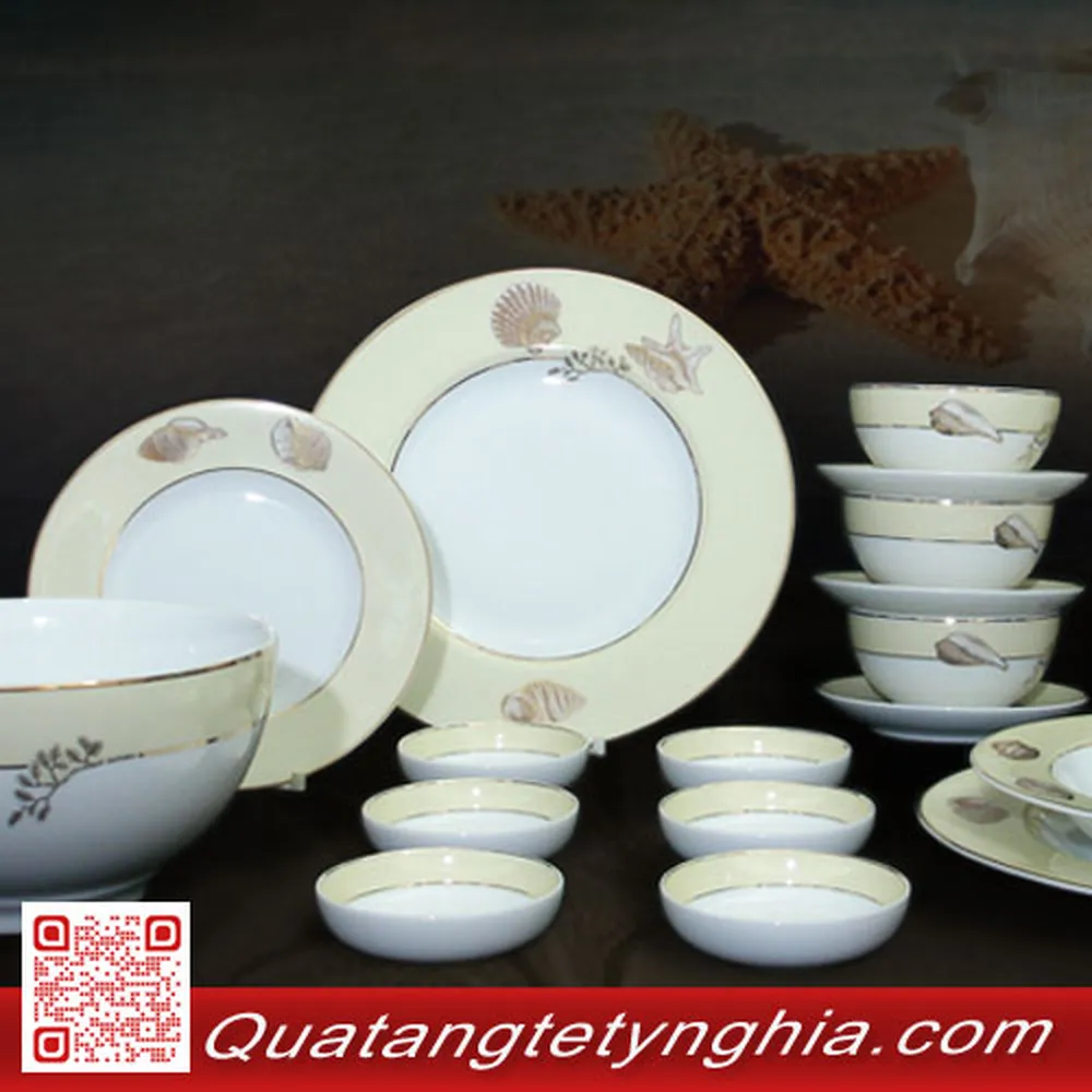 Bộ Bàn Ăn 23sp Hương Biển Kem