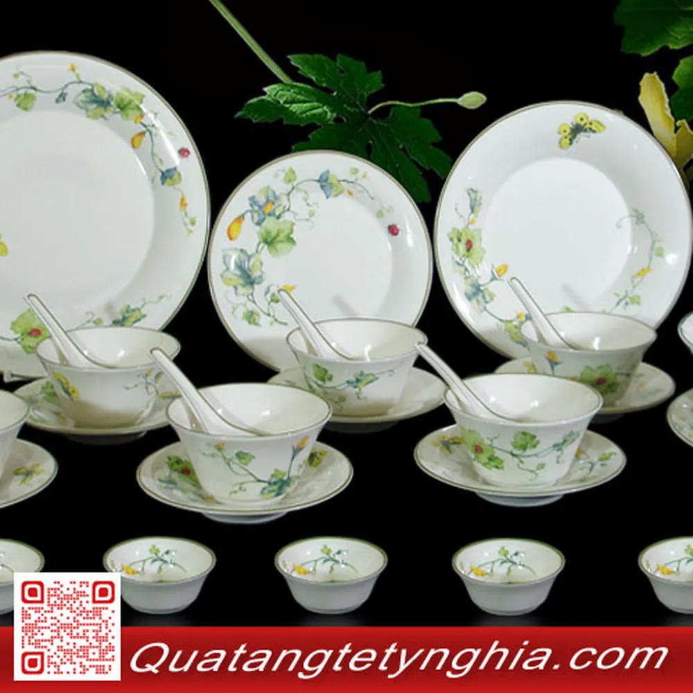 Bộ bàn ăn 30sp Tulip Duyên Quê