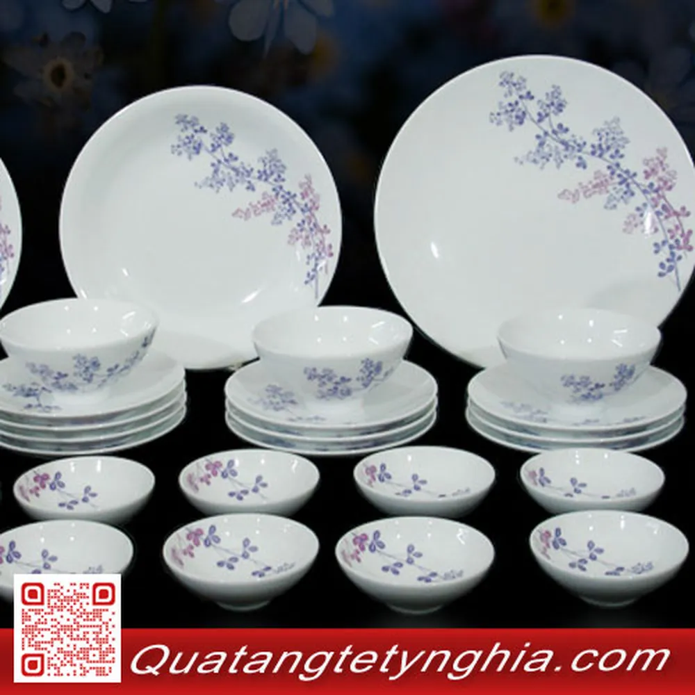 Bộ bàn ăn 35sp Cỏ Tím