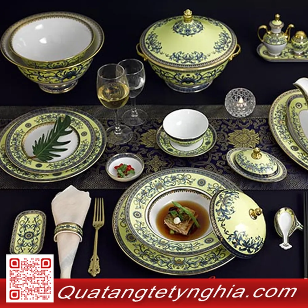 BỘ BÀN ĂN HOÀNG LIÊN 82 SẢN PHẨM (APEC)