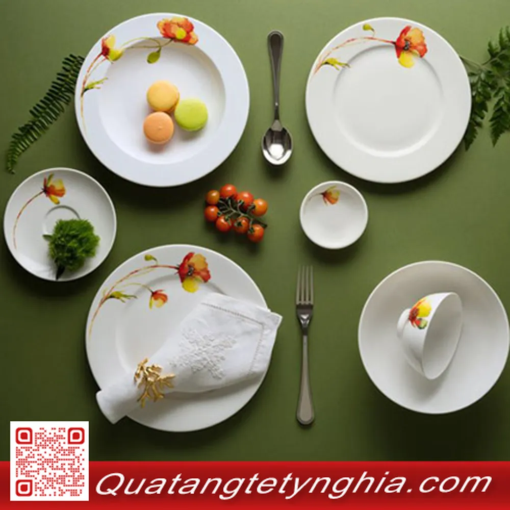 Bộ bàn ăn Jasmine IFP Anh Túc 10sp