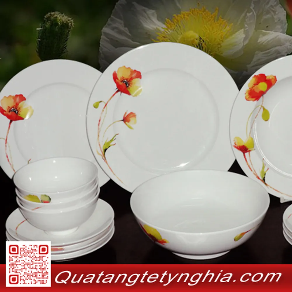 Bộ bàn ăn Jasmine IFP Anh Túc 14sp