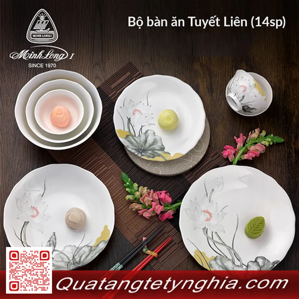 Bộ bàn ăn Tuyết Liên (14sp)