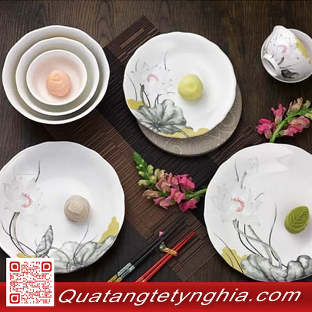 Bộ bàn ăn Tuyết Liên IFP 14sp