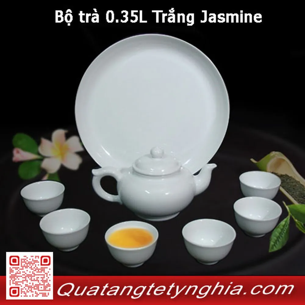 Bộ trà 0.35L Trắng Jasmine