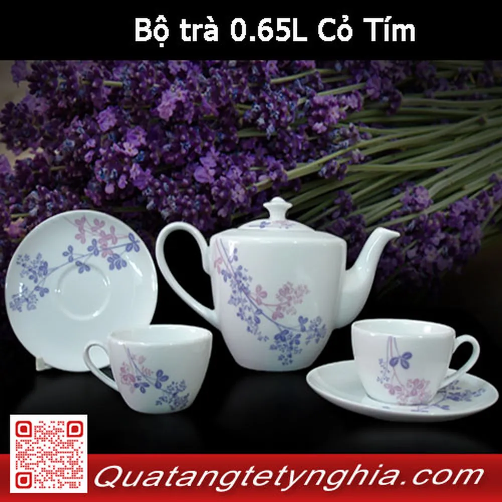 Bộ trà 0.65L Cỏ Tím