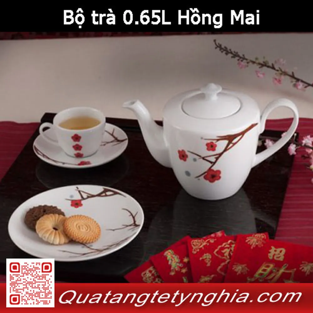 Bộ trà 0.65L Hồng Mai
