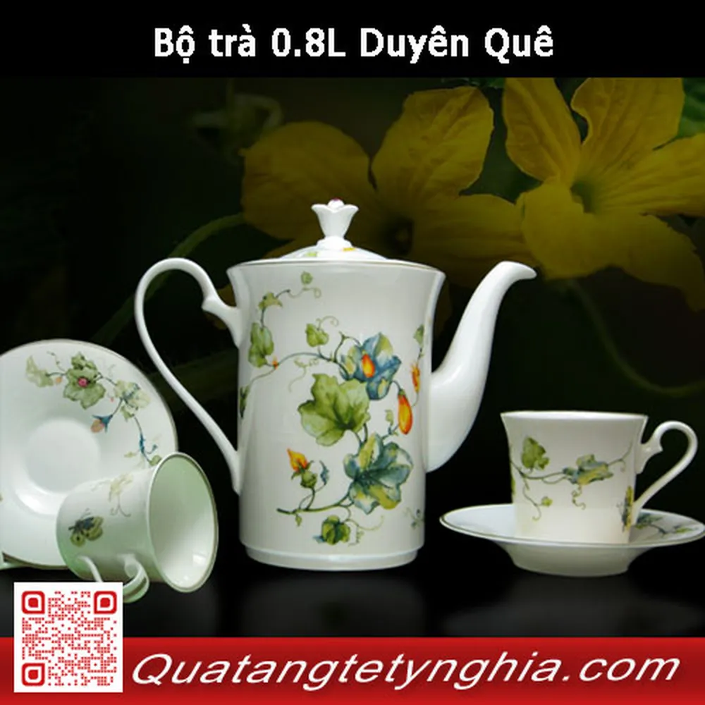 Bộ trà 0.8L Duyên Quê