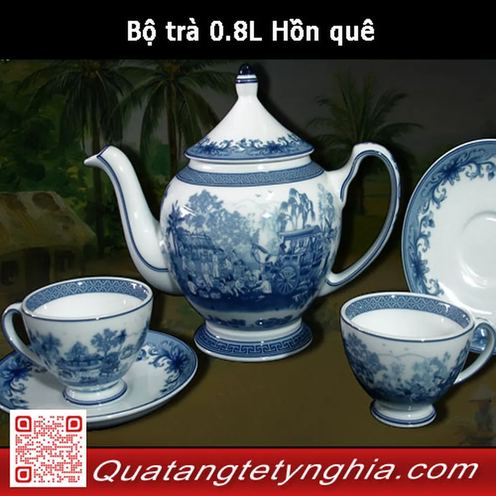 Bộ trà 0.8L Hồn quê