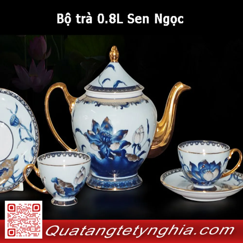 Bộ trà 0.8L Sen Ngọc