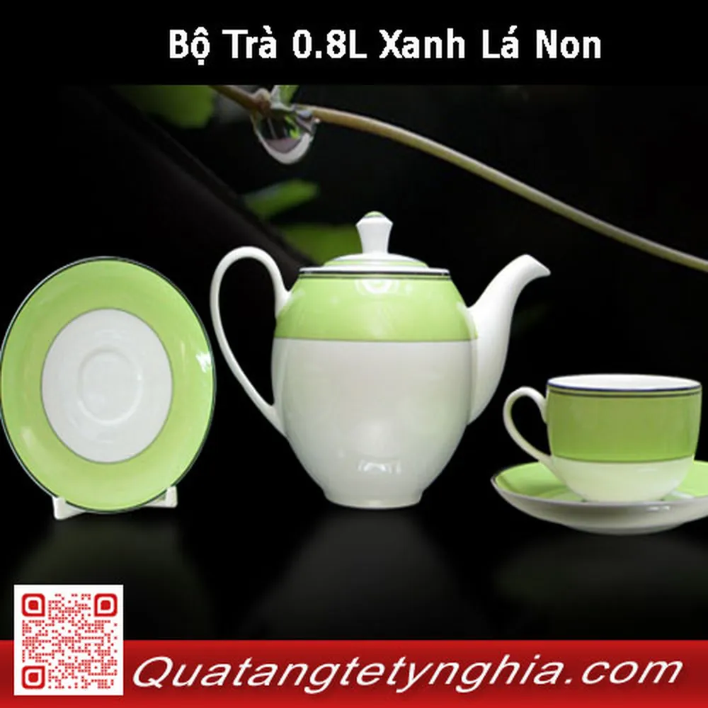 Bộ Trà 0.8L Xanh Lá Non
