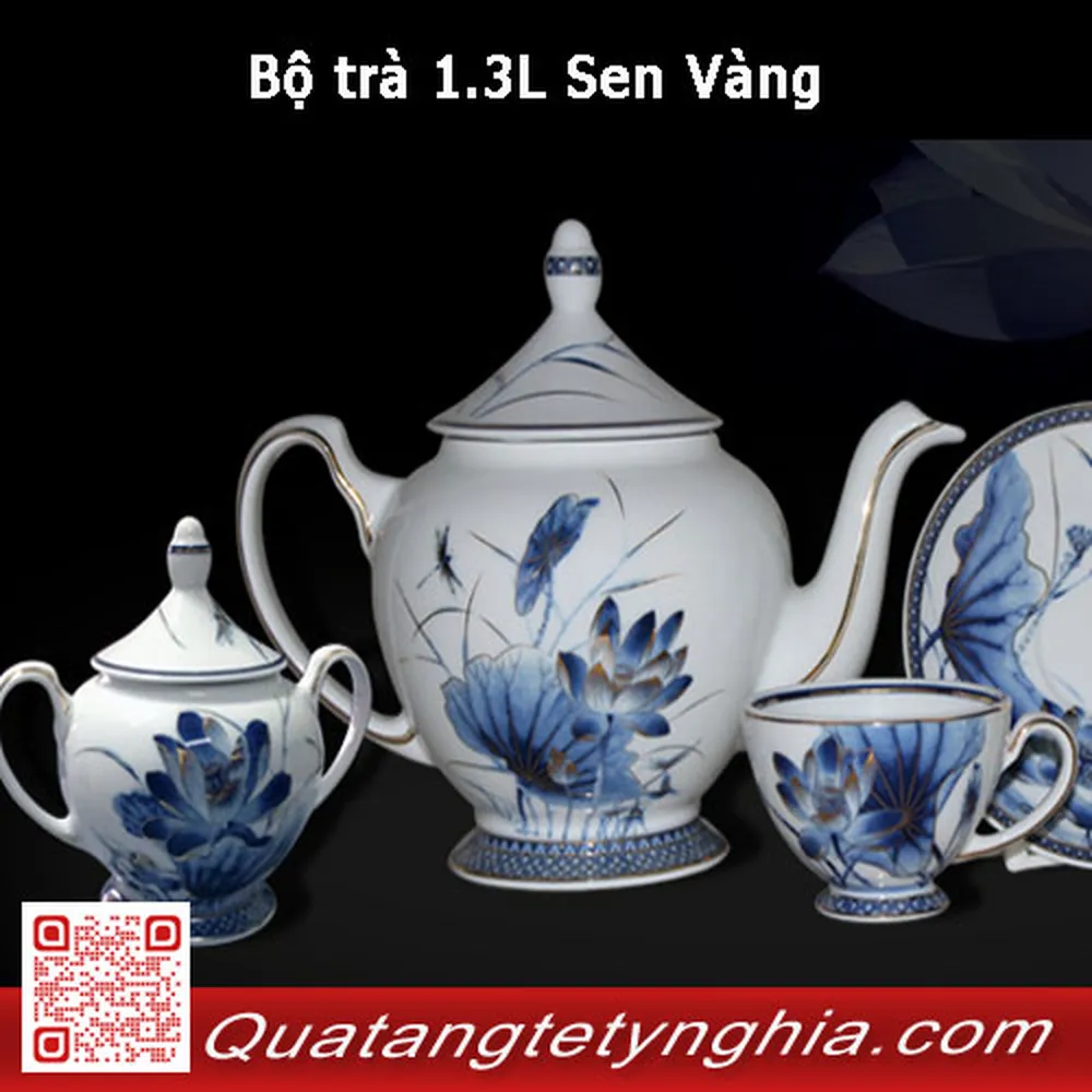 Bộ trà 1.3L Sen Vàng